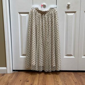 H and M Polka Dot Midi Skirt